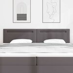 vidaXL Tête de lit LED Gris 200 cm Cuir synthétique