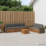 vidaXL Ensembles de canapés avec coussin 8 Pièces Bois d'Acacia Massif
