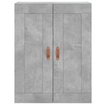 vidaXL Buffet haut Gris béton 69 5x34x180 cm Bois d'ingénierie