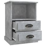 vidaXL Tables de chevet 2 Pièces gris béton 43x36x60 cm