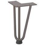 vidaXL Pieds en épingle à cheveux pour table basse 4 pièces Acier naturel 20 cm Acier massif