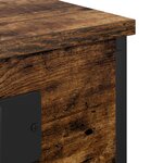 vidaXL Cabinet de chevet avec tiroir 2 Pièces Chêne fumé 41 x 31 x 51 cm