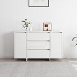 vidaXL Buffet Blanc 120x41x75 cm en bois d'ingénierie
