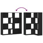 vidaXL Bibliothèque d'angle à 4 niveaux noir bois d'ingénierie