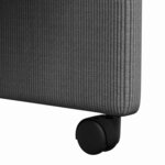 vidaXL Chaises de Salle à Manger avec Roues 2 Pièces Gris foncé