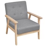 vidaXL Ensemble de canapés 3 Pièces Tissu Gris clair