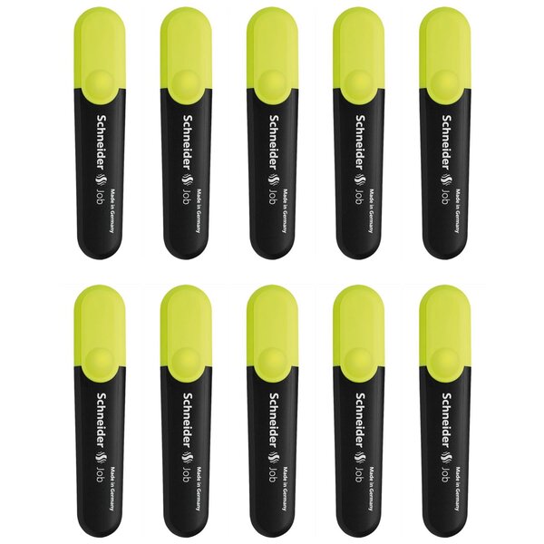 Surligneur Job jaune x 10 SCHNEIDER