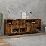 vidaXL Buffets 3 Pièces chêne fumé 60x35x70 cm bois d'ingénierie
