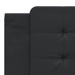 vidaXL Lit avec matelas noir 180x200 cm similicuir