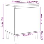 vidaXL Cabinet de chevet Chêne noir 40 x 30 x 50 cm Bois d'ingénierie