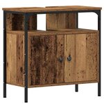 vidaXL Ensemble de mobilier de salle de bain avec étagère 2 Pièces Marron