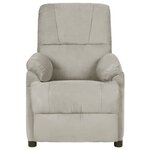 vidaXL Fauteuil de massage gris clair tissu microfibre