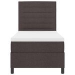 vidaXL Lit à ressorts avec matelas et LED en marron foncé  80 x 200 cm
