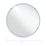 vidaXL Miroir à LED pour salle de bain 70 cm