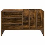 vidaXL Meuble à vinyles Chêne fumé 78 5 x 35 x 45 cm Bois d'ingénierie