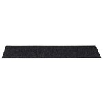 vidaXL Tapis d'escalier autocollants 30 pièces 76 x 20 cm Noir Rectangulaire