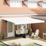 vidaXL Store Rétractable Automatique Blanc 450x350 cm