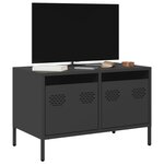 vidaXL Meuble TV noir 68x39x43 5 cm acier laminé à froid