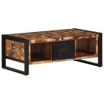 vidaXL Table basse multicolore 90x50x36 cm bois de récupération massif