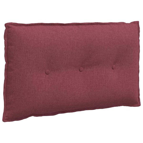 vidaXL Coussin de Dos Bordeaux 80 x 19 x 50 cm tissu