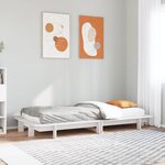 vidaXL Cadre de lit sans matelas blanc 90x200 cm bois de pin massif
