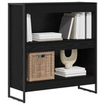 vidaXL Bibliothèque Chêne noir 80 x 30 x 155 cm Bois d'ingénierie