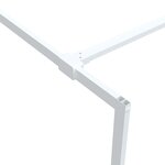vidaXL Paroi de douche Blanc 140x195 cm Verre ESG transparent