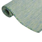 vidaXL Tapis à tissage plat d'extérieur 80x250 cm Turquoise