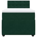 vidaXL Sommier à lattes de lit avec matelas Vert foncé 90x190 cm