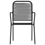 vidaXL Ensemble à manger de jardin 3 Pièces Noir