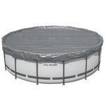 Bestway Couverture de piscine 1 Ø4 57 m Rond Polyester Gris for