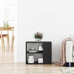 vidaXL Buffet avec tiroir Chêne noir 60 x 30 x 50 cm Bois d'ingénierie