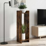 vidaXL Support de Plante 2 pièces Chêne fumé 30 x 30 x 100 cm