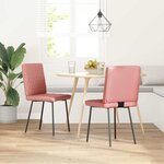 vidaXL Chaises à manger lot de 2 rose similicuir