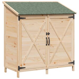 vidaXL Abri de jardin Naturel 106 x 56 x 113 5 cm Bois d'ingénierie