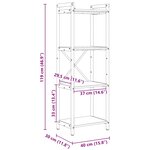 vidaXL Bibliothèque chêne artisanal 40 x 30 x 118 cm Bois d'ingénierie