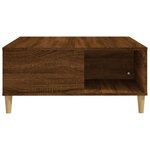 vidaXL Table basse chêne marron 80x80x36 5 cm bois d'ingénierie