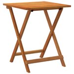 vidaXL Table de jardin pliante Carrée 60x60x72 cm Bois massif Acacia