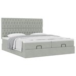 VidaXL Cadre de lit ottoman et matelas gris clair 160x200cm velours