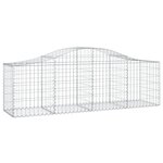 vidaXL Paniers à gabions arqués 13 Pièces 200x50x60/80 cm Fer galvanisé