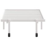 vidaXL Cadre de lit sans matelas pliable blanc 75x190 cm acier