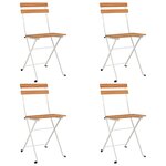 vidaXL Ensemble de bistro pliable 5 Pièces Bois d'acacia solide et acier