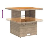 vidaXL Ensemble à manger de jardin avec coussins 5Pièces Beige poly rotin