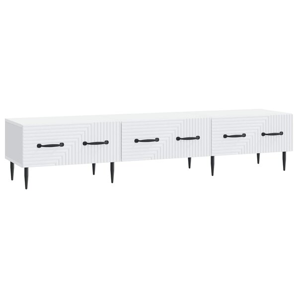 vidaXL Meuble TV Blanc 147 x 34 5 x 30 cm Bois d'ingénierie