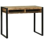 vidaXL Table de maquillage avec miroir 100x50x75 cm en bois de mangue massif
