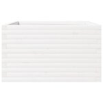 vidaXL Jardinière blanc 80x80x46 cm bois de pin massif