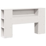 vidaXL Lit bibliothèque sans matelas blanc 150x200 cm bois pin massif