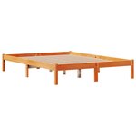 vidaXL Cadre de lit et tête de lit sans matelas cire marron 120x200 cm