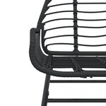 vidaXL Chaises de jardin lot de 2 Noir Résine tressée
