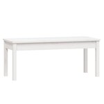 vidaXL Banc de jardin blanc 109x44x45 cm bois massif de pin